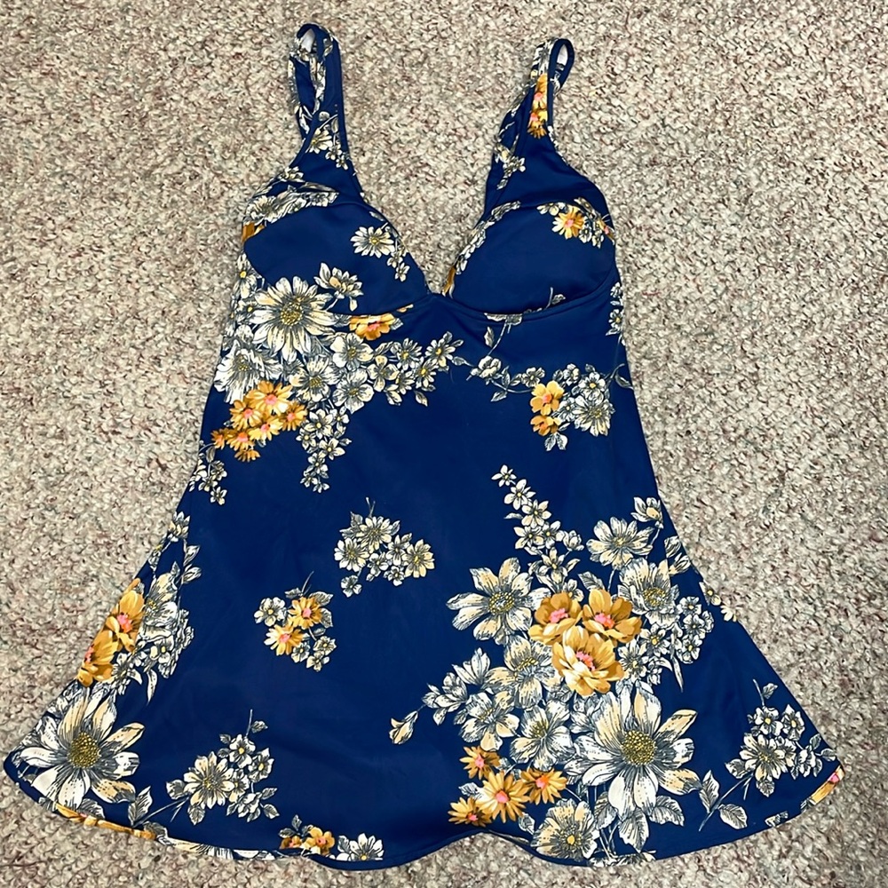 Vintage 70s skirted bathing suit